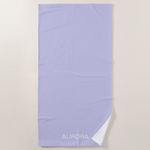 Elegant Misty Lilac Personalisiert Name - Strandtuch