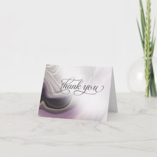 Elegant Misty Plum Marble Dankeskarte