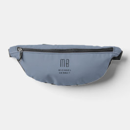 Elegant Mit Monogramm Dusty Blue Bauchtasche