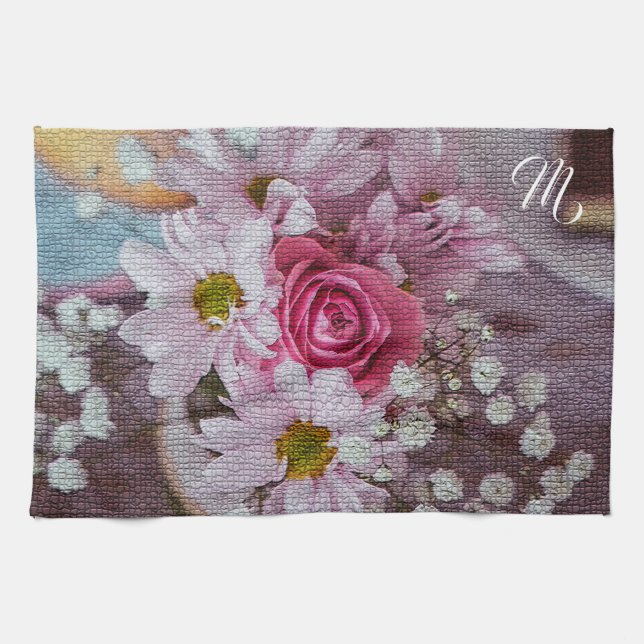 Elegant Mit Monogramm Geschirrtuch (Horizontal)