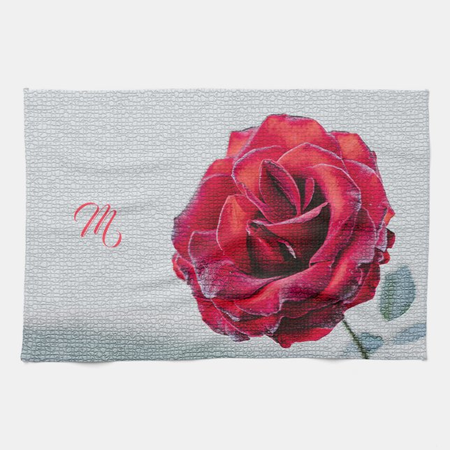 Elegant Mit Monogramm Geschirrtuch (Horizontal)