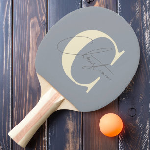 Elegant Mitte des Jahrhunderts Moderne Monogramm D Tischtennis Schläger