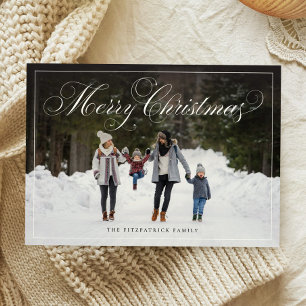 Élégant modèle de Noël avec une photo de famille S