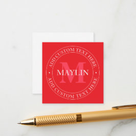 Élégant Modèle de texte circulaire modifiable roug