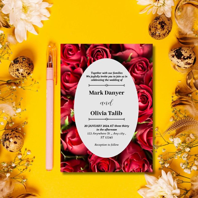 Élégant Modèle du Faire-part de mariage du tableau (Créateur téléchargé)