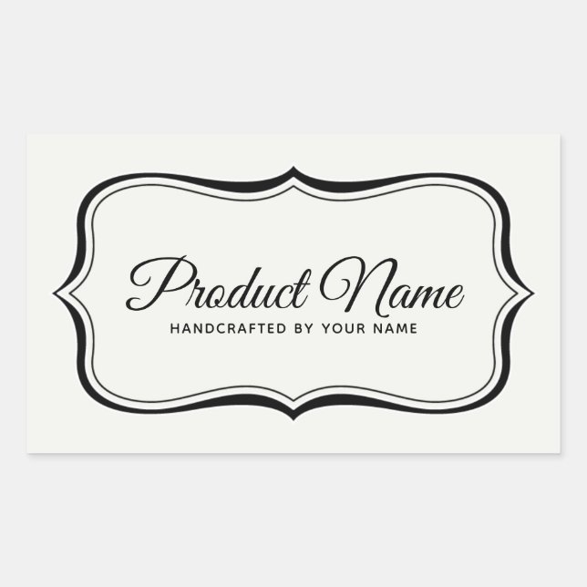 Élégant Modèle Étiquette de produits frontaliers (Devant)