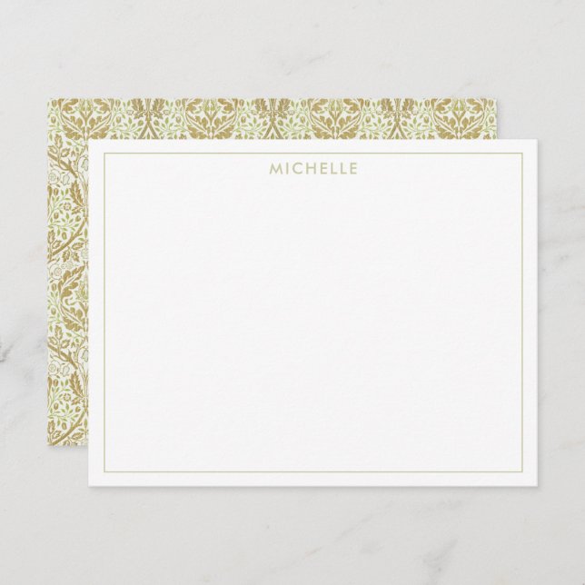 Élégant modèle or floral (Devant / Derrière)