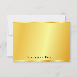Elégant Modèle personnalisé tendance Faux Gold