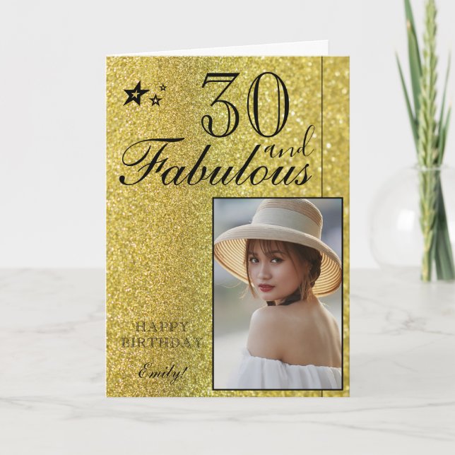 Élégant Modèle photo du 30e anniversaire | Personn (Devant)