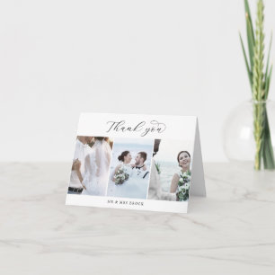 Élégant Modèle photo Script 3 Merci plié