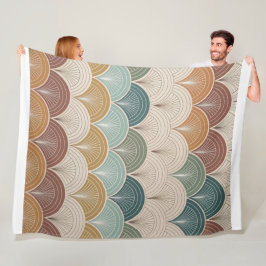 "Elegant Modern Abstract Pattern Fleecedecke