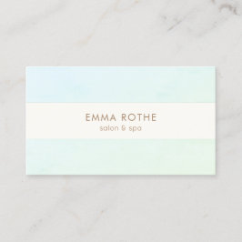 Elegant Modern Aqua Green Ombre Beauty Visitenkarte