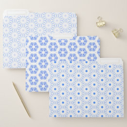Elegant Modern Blue Geometric File Folders Papiermappe