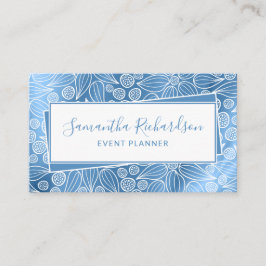 Elegant Modern Blue Girly Visitenkarte