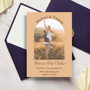 elegant-modern-bohfarbenes Foto orange Save The Date