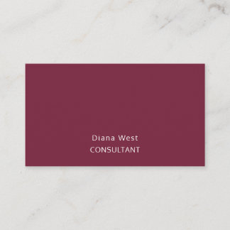 Elegant Modern Burgundy Red Business Card Visitenkarte