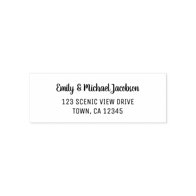 Elegant Modern Calligraphy Label for Couples Permastempel (Design)