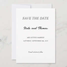 Elegant Modern Calligraphy Minimalist Chic Wedding Save The Date