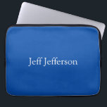 Elegant Modern Calligraphy Name Professional Blue Laptopschutzhülle<br><div class="desc">This template can be customized to meet all professional occupations.</div>