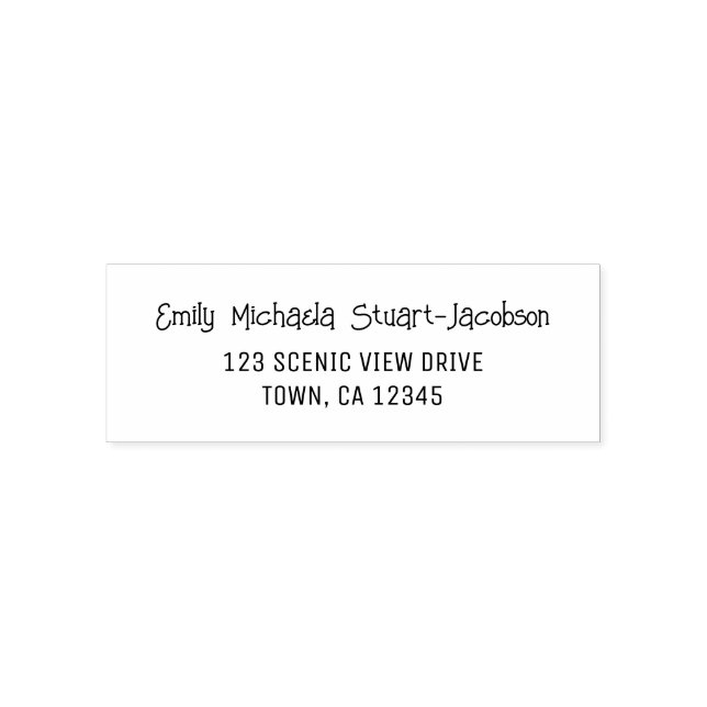 Elegant Modern Casual Contemporary Handwriting  Permastempel (Design)