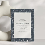 Elegant Modern Charcoal Gray Floral Bridal Shower Einladung<br><div class="desc">This bridal shower invitation features delicate floral line drawings on a rich charcoal background with a soft ivory panel for the event details. The airy botanical outlines create an elegant frame that feels modern, clean, and sophisticated. Perfect for bridal shower brunches, luncheons, and intimate celebrations with friends and family. A...</div>