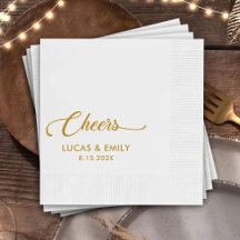 Elegant Modern Cheers Script Minimalistisch Weddin