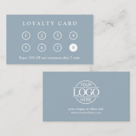 Elegant Modern Company Business Logo Dusty Blue Treuekarte