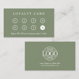 Elegant Modern Company Business Logo Sage Green Treuekarte