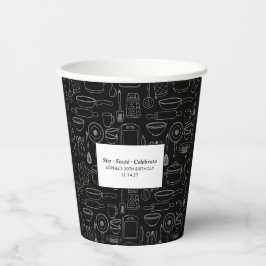 Elegant Modern Cooking Party Chef Birthday Party Pappbecher