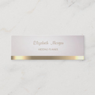 Elegant Modern Einfach Falsches Gold Streifenmuste Mini Visitenkarte