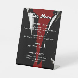 Elegant Modern Gay Men Wedding Rainbow Bar Menu Sockelschild