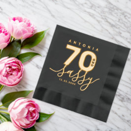 Elegant Modern Girly 70 und Sassy Servietten Mit Folie
