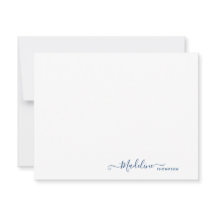 Elegant Modern Girly Script Navy Blue