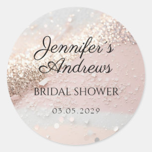 Elegant, modern, Glitter-Junggesellinnenabschied  Runder Aufkleber