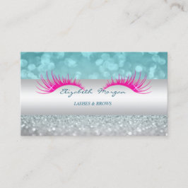 Elegant Modern Glittery Bokeh,Imitate Lashes Visitenkarte