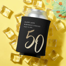 Elegant Modern Gold 50. Geburtstagsparty Dosenkühler