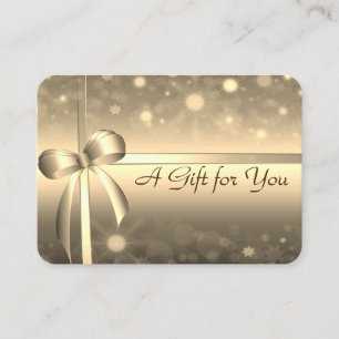 Elegant Modern Gold Bow Shiny Rabattkarte