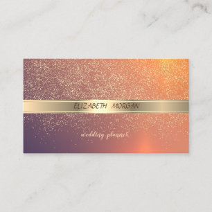 Elegant Modern Gold Confetti Visitenkarte