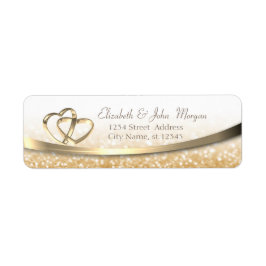 Elegant Modern Gold Glittery Bokeh,Hearts Rings
