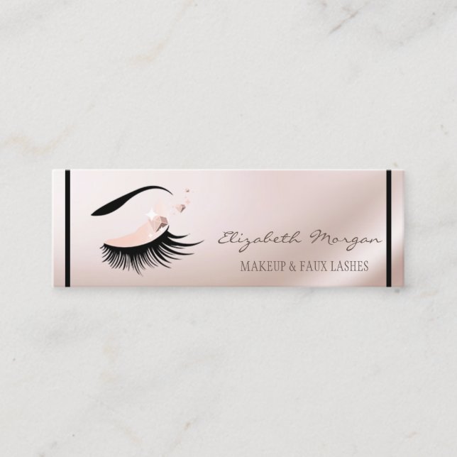 Elegant modern,Imitate Lashes,Makeup Artist Mini Visitenkarte (Vorderseite)