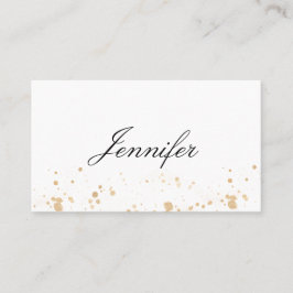 Elegant Modern in Weiß Gold Splash Platzkarte