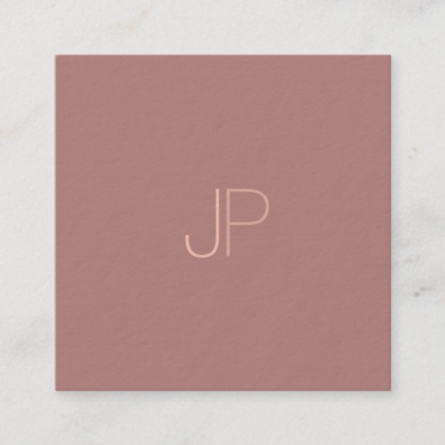 Elegant Modern Initial Letter Monogram Schlicht Lu Quadratische Visitenkarte (Vorderseite)