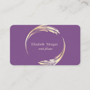 Elegant Modern  Kreis Violett,Gold Visitenkarte