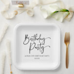 Elegant Modern Minimalist Birthday Party Pappteller<br><div class="desc">These are Elegant Modern Minimalist Birthday Party Paper Plates!</div>