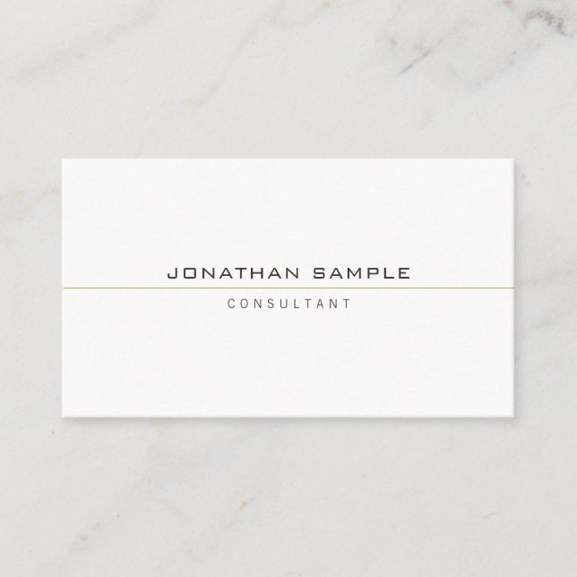 Elegant Modern Minimalist Create Your Own Visitenkarte (Vorderseite)