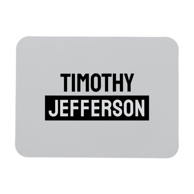 Elegant Modern Minimalist Own Name Magnet (Horizontal)
