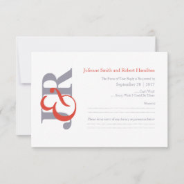 Elegant Modern Monogram Wedding RSVP