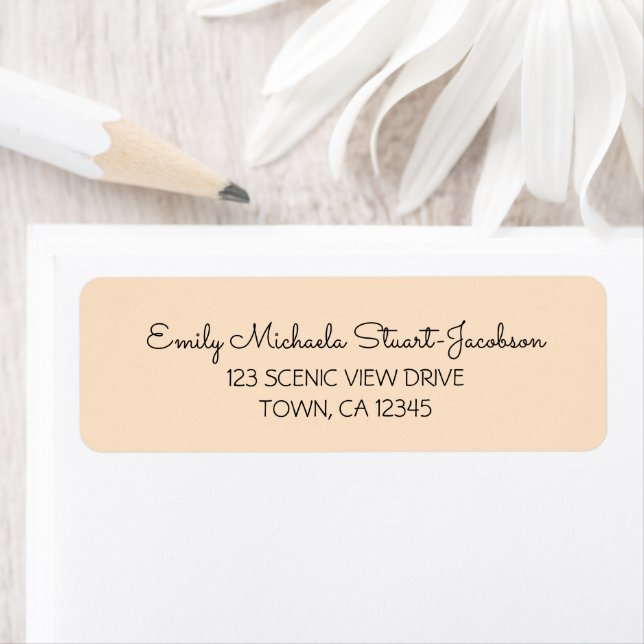 Elegant Modern Peach Contemporary Calligraphy  (Insitu)