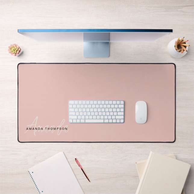 Elegant modern Personalisiert mit Name Monogram Schreibtischunterlage (Büro 1)
