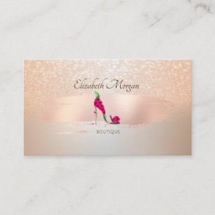 Elegant modern, Pinselstriche, Blumenstrauß Visitenkarte